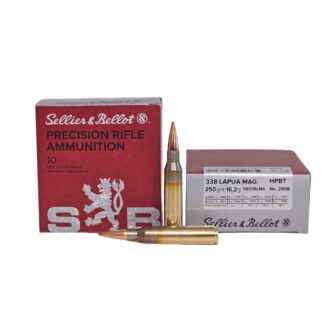 Sellier & Bellot MATCH .338 Lapua Mag 250 Grain Hollow Point Boat Tail - 10 Rounds (Box) SB338LMA