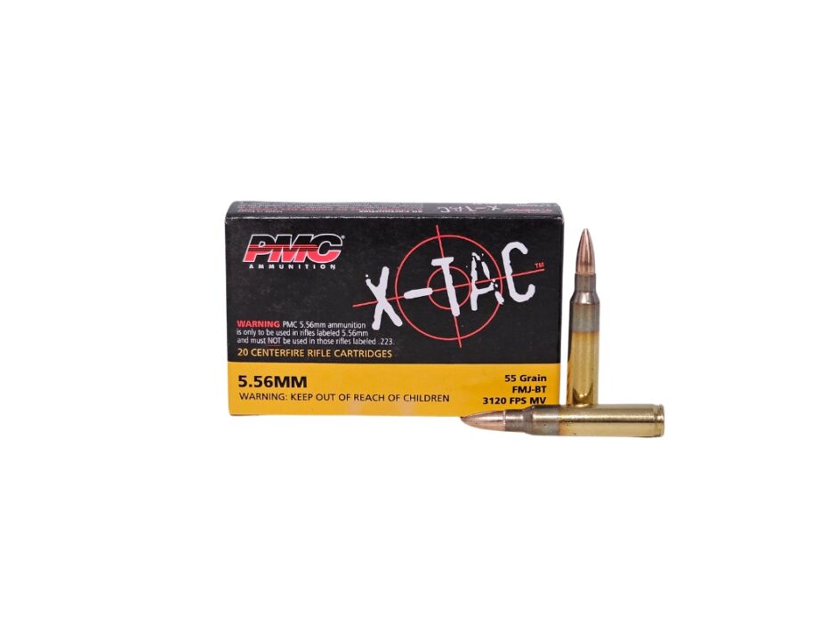 PMC X-TAC 5.56x45mm NATO 55 Grain FMJ Boat Tail - 20 rounds (Box) 556X