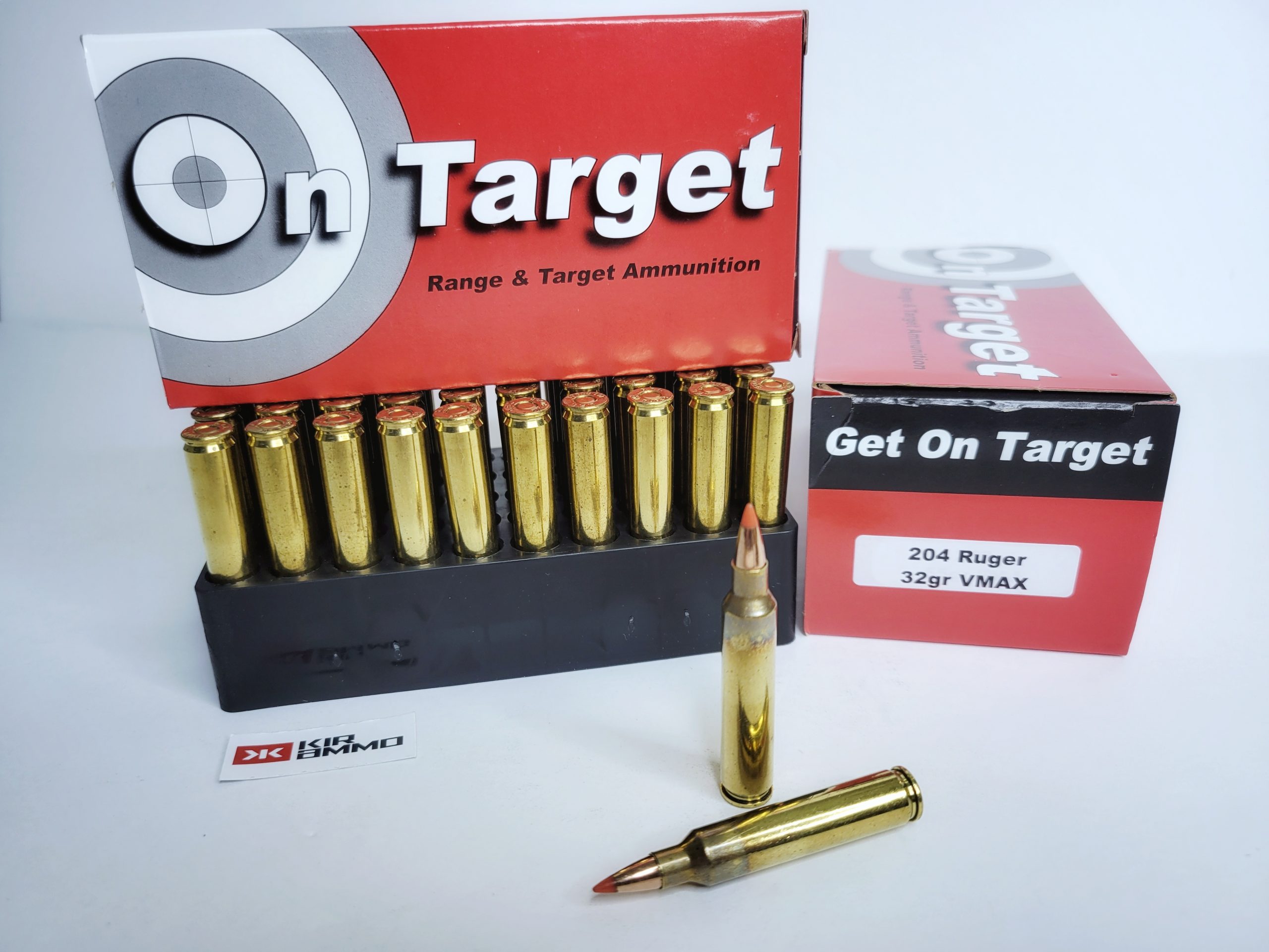 On Target 204 Ruger Ammunition OT204VM32R 32 Grain VMAX - 50 Rounds (Box)  [NO TAX outside Texas] - KIR Ammo