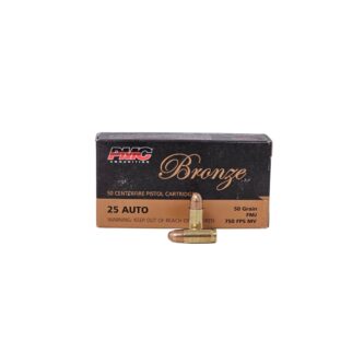 PMC .25 ACP 50 Grain Full Metal Jacket - 50 Rounds (Box) 25A