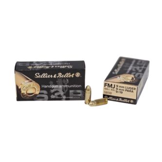 Sellier & Bellot 9mm Luger 124 Grain Full Metal Jacket - 50 Rounds (Box) SB9B