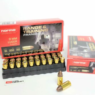 Norma 9mm Luger FRANGIBLE 65 Grain Round Nose - 50 Rounds (Box) [NO TAX outside Texas] FREE SHIPPING OVER $199