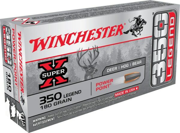 Winchester 350 Legend Ammunition Super-X X3501 180 Grain Power Point 20 Rounds