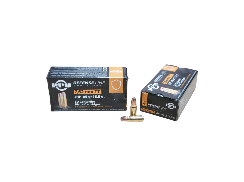 PPU 7.62x25mm Tokarev Defense PPD7T 85 Grain JHP - 50 Rounds (Box) [NO TAX outside Texas] FREE SHIPPING OVER $199