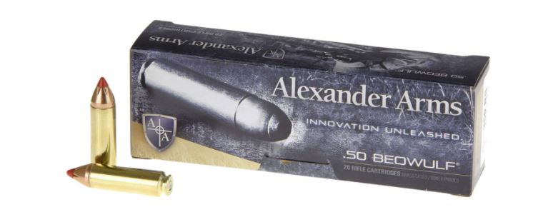 Alexander Arms .50 Beowulf 300 Grain Hornady FTX