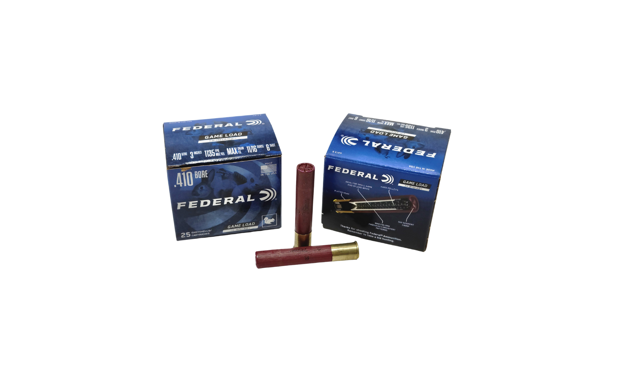 Federal .410 Bore Game Load 3" 11/16 oz. #6 Shot 1135 FPS - 25 Rounds (Box) [NO TAX outside Texas] FREE SHIPPING OVER $199