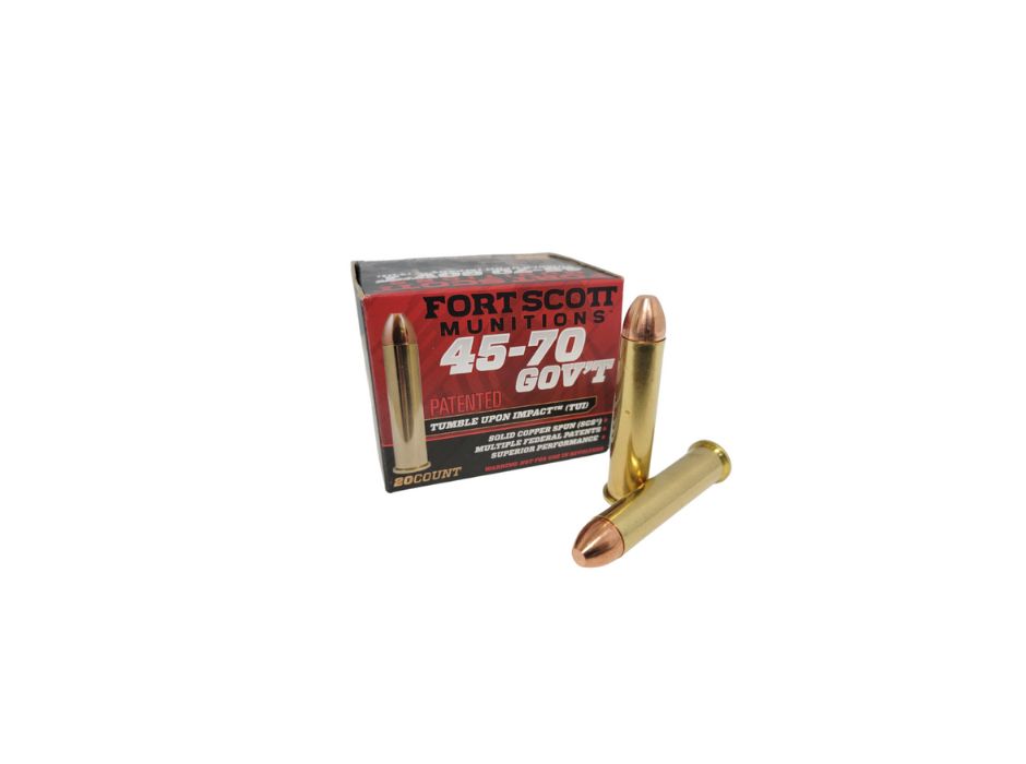 HSM .45-70 Govt Cowboy Action 405 Grain Round Nose Flat Point – 20 Rounds (Box) [NO TAX outside Texas] Product Image