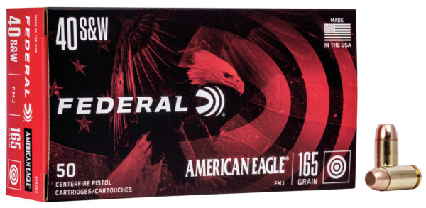 Federal American Eagle 40 SW 165 Grain FMJ