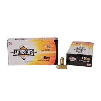 Armscor .45 Auto 230 Grain Full Metal Jacket – 50 Rounds (Box) [NO TAX outside Texas]