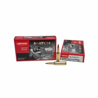 Norma .338 Norma Mag 300 Grain Sierra MatchKing HPBT - 20 Rounds (Box) [NO TAX outside Texas] FREE SHIPPING OVER $199