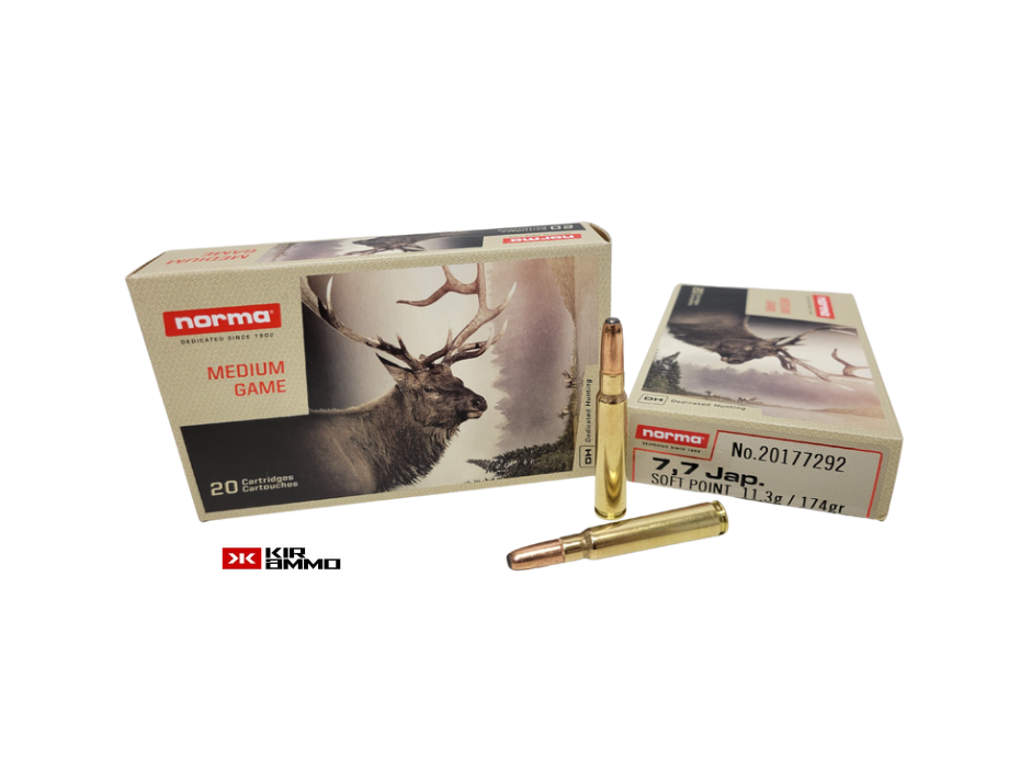 Norma Whitetail 7.7x58mm Japanese 174 Grain Soft Point - 20 Rounds (Box) [NO TAX outside Texas] FREE SHIPPING OVER $199