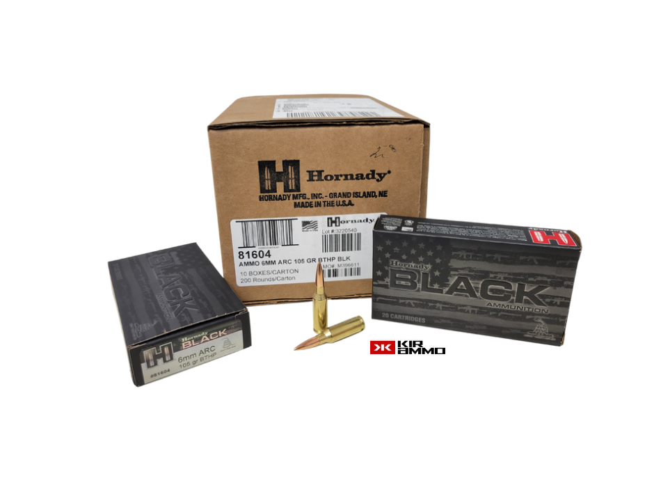 Hornady Black 6mm ARC CASE 105 Grain BTHP - 200 Rounds (CASE) [NO TAX outside Texas] FREE SHIPPING OVER $199