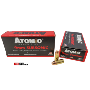 Atomic SUBSONIC 9mm Luger 147 Grain MATCH Hollow Point 900fps