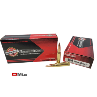 Black Hills .308 Win MATCH 168 Grain Boat-Tail Hollow Point