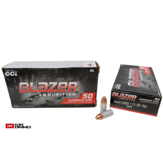 Blazer 9mm Luger 115 Grain FMJ Aluminum Casing