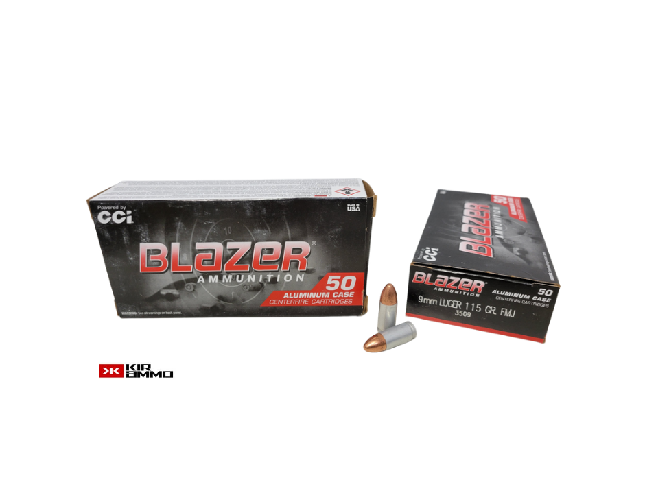 Blazer 9mm Luger 115 Grain FMJ Aluminum Casing