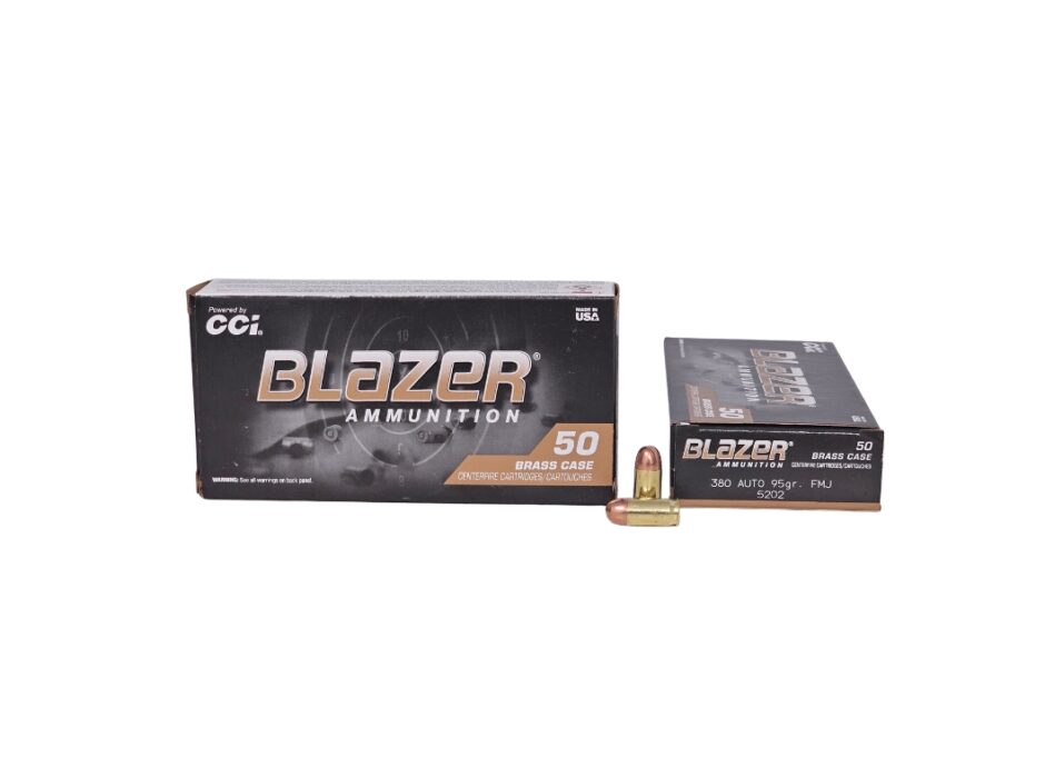 CCI Blazer .380 Auto 95 Grain Full Metal Jacket - 50 Rounds (Box) 5202