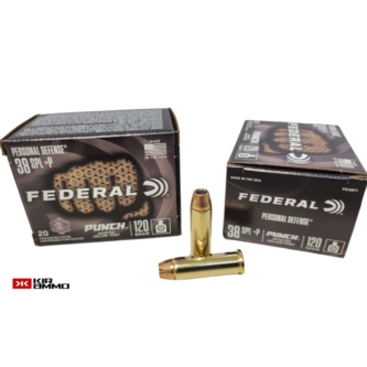 Federal Personal Defense .38 Special +P 120 Grain PUNCH JHP