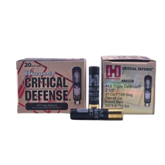 Hornady .410 Bore Critical Defense 2.5" FTX Slug & Two Round Balls - 20 Rounds (Box) 86238