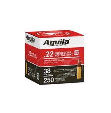AGUILA 22LR Super Extra SAME DAY SHIPPING 38 Grain Copper Plated Hollow Point 1,280 FPS - 250 Rounds