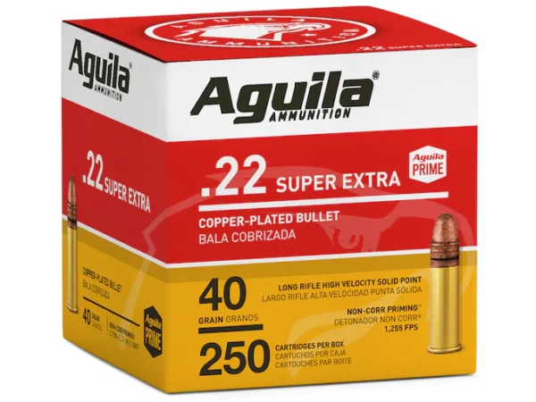 Aguila Super Extra High Velocity Ammunition 22 Long Rifle 40 Grain