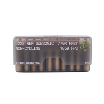 Atomic Subsonic .223 Rem 77 Grain Hollow Point Boat Tail - 20 Rounds (Box) 00429