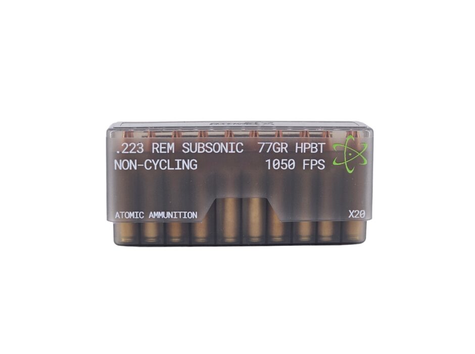 Atomic Subsonic .223 Rem 77 Grain Hollow Point Boat Tail - 800 Rounds (40 BOXES) 00429