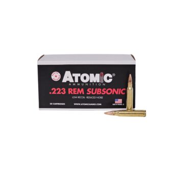 Atomic Subsonic .223 Rem 77 Grain Hollow Point Boat Tail - 50 Rounds (Box) 00429