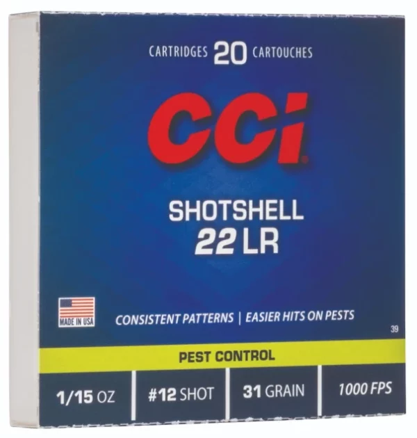CCI .22LR Shotshell 31 Grain 12 Shot