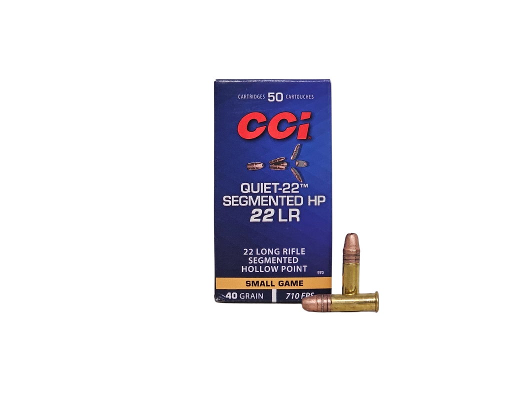 CCI Quiet-22 .22 LR Subsonic Segmented HP 40 Grain 710 FPS - 50 Rounds (Box) 0970