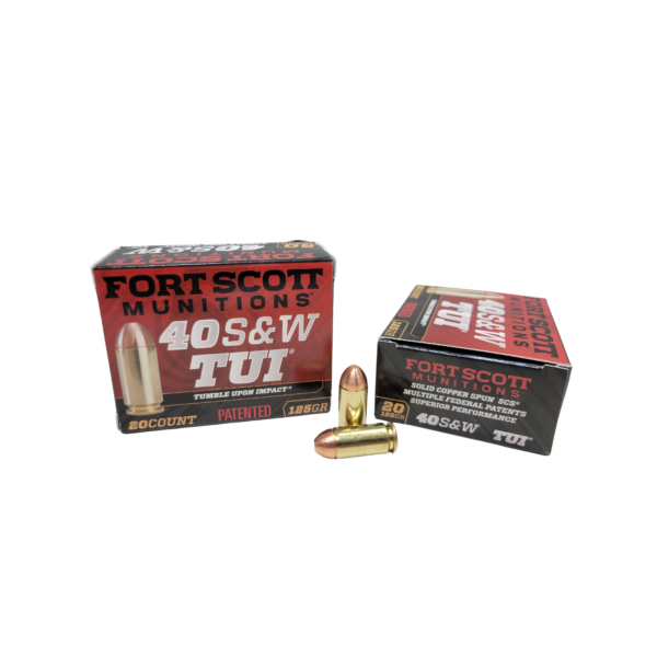 Fort Scott .40 S&W 125 Grain Tumble Upon Impact MATCH lead-free Solid Copper