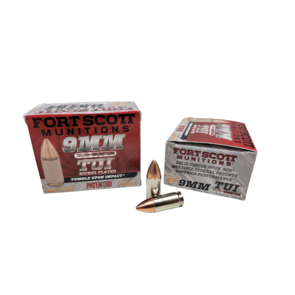 Fort Scott 9mm 125 Grain SUBSONIC Nickel-Plated lead-free Solid Copper