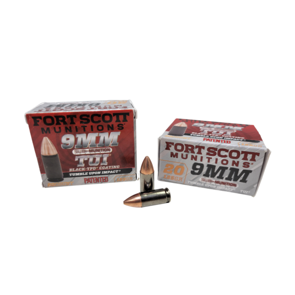 Fort Scott 9mm TPD 125 Grain SUBSONIC TPD lead-free Solid Copper