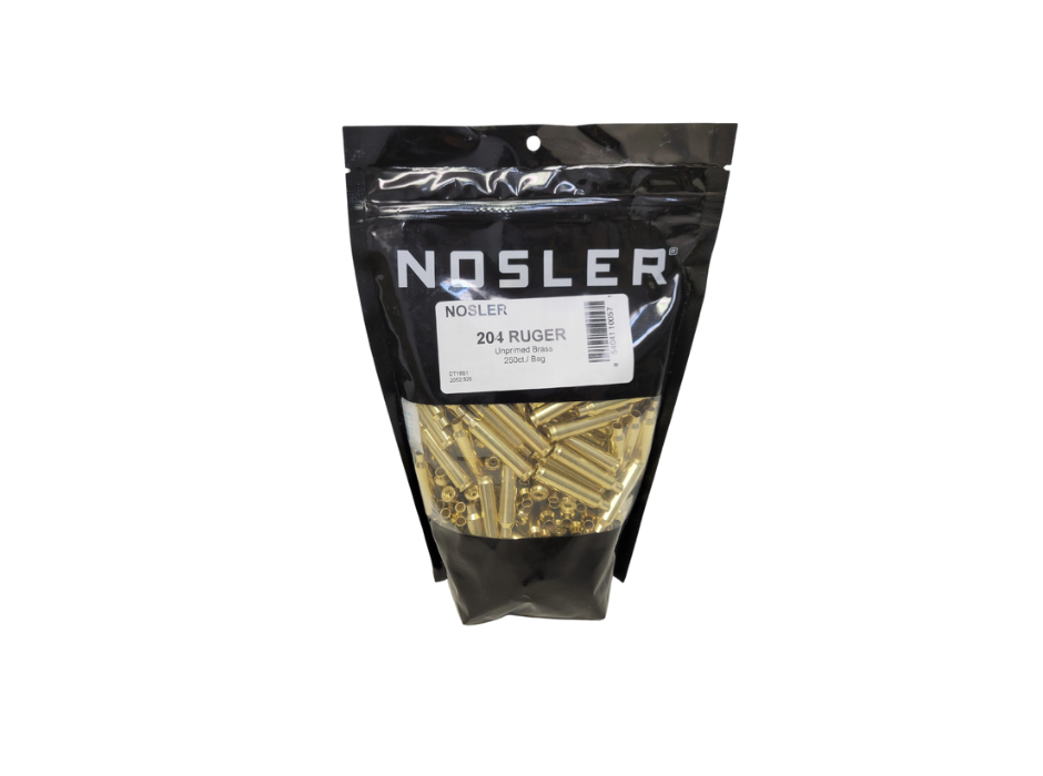 Nosler .204 Ruger Premium Unprimed Brass Bulk Bag