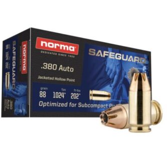 Norma Safeguard .380 Auto 88 Grain Jacketed Hollow Point - 50 Rounds (Box) 803807680