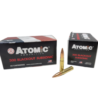Atomic .300 Blackout 220 Grain SUBSONIC HPBT - 50 Rounds (Box)