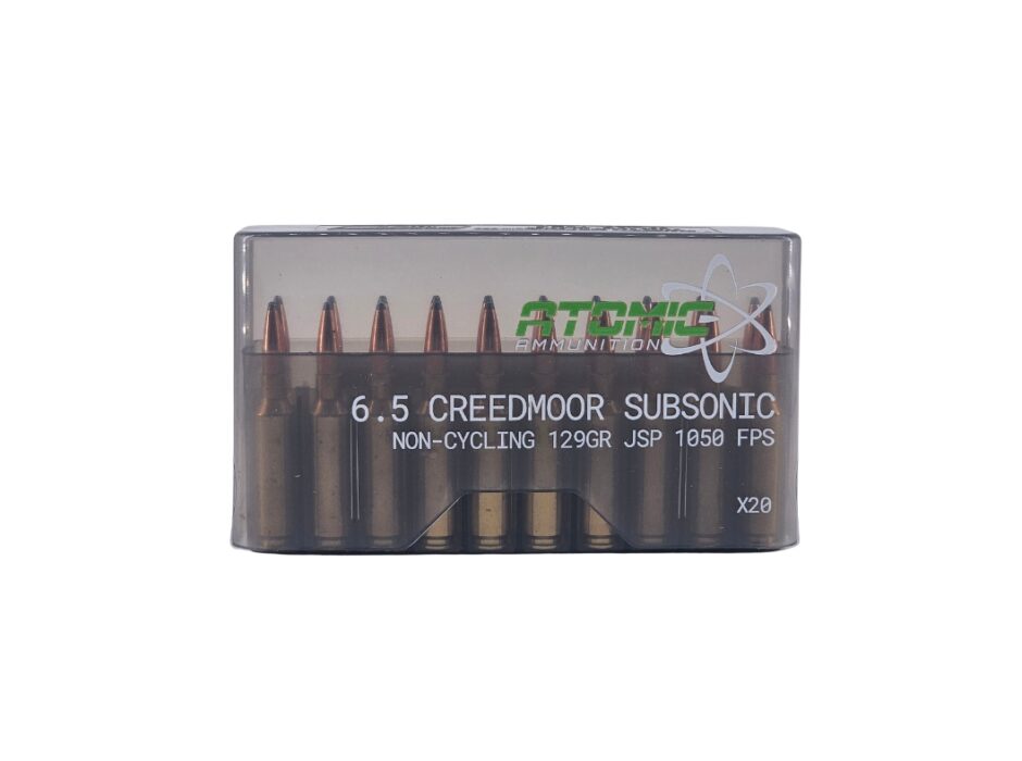 Atomic Subsonic 6.5mm Creedmoor 129 Grain Jacketed Soft Point - 20 Rounds (Box) 00482
