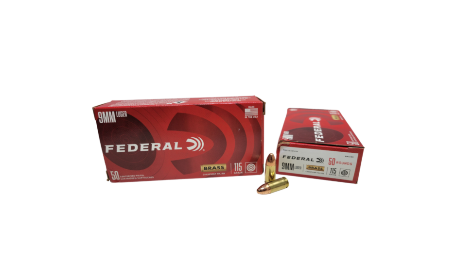 Federal Champion Training 9mm Luger 115 gr Full Metal Jacket WM5199