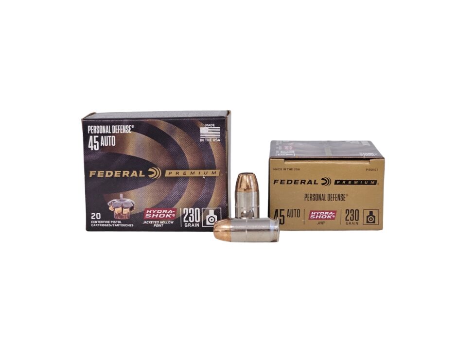 Federal Hydra-Shok .45 ACP 230 Grain Jacketed Hollow Point - 20 Rounds (Box) P45HS1