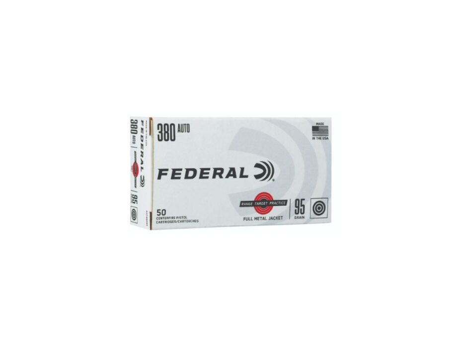 Federal RTP .380 ACP 95 Grain Full Metal Jacket - 50 Rounds (Box) RTP38095