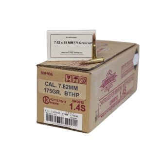 Armscor 7.62x51mm NATO CASE 175 Grain Boat Tail Open Tip - 500 Rounds (Case) 50222