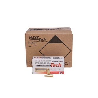 MaxxTech 9mm Luger CASE 124 Grain Full Metal Jacket
