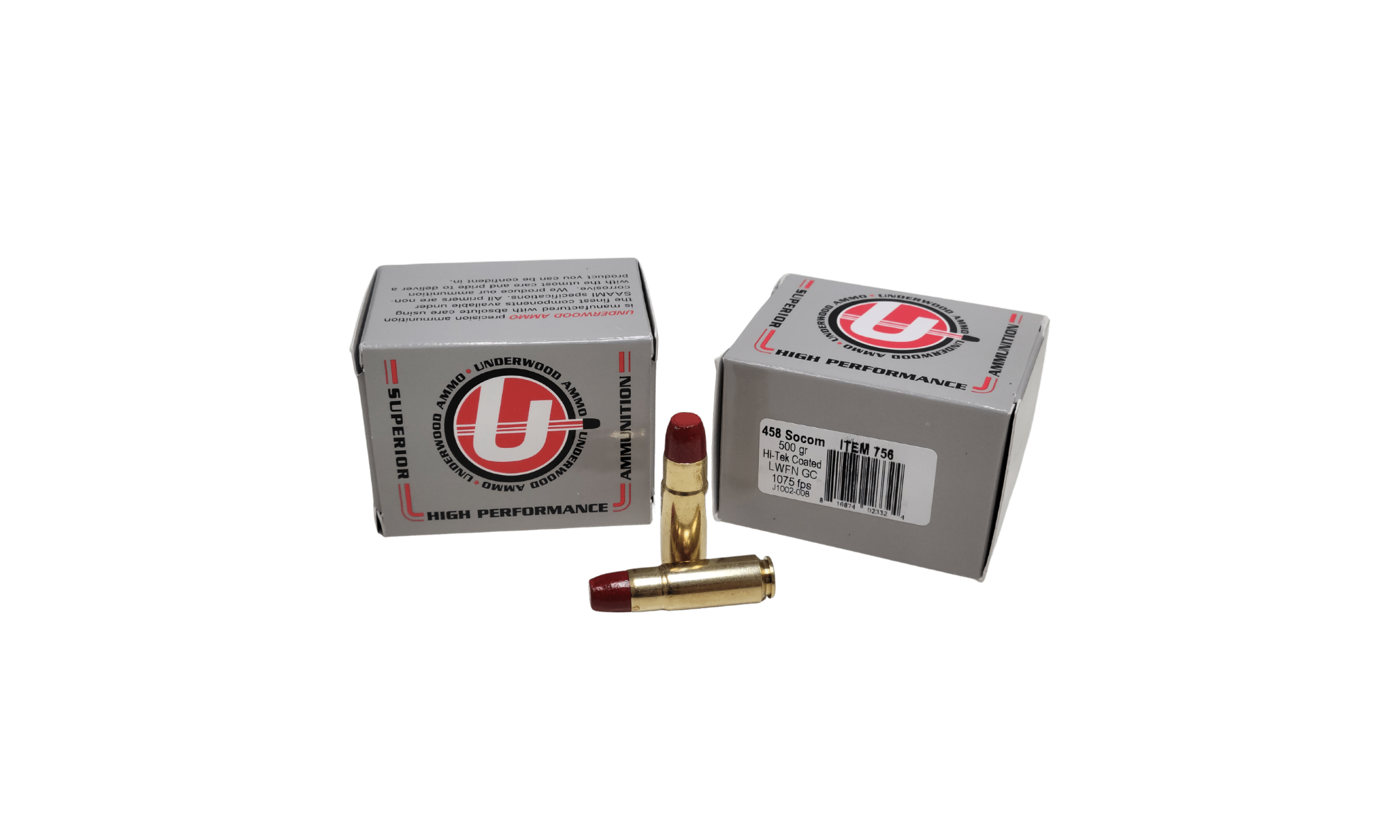 Underwood .458 SOCOM SAME DAY SHIPPING 350 Grain FMJ Flat Nose – 20 Rounds (Box) [NO TAX outside Texas] Product Image