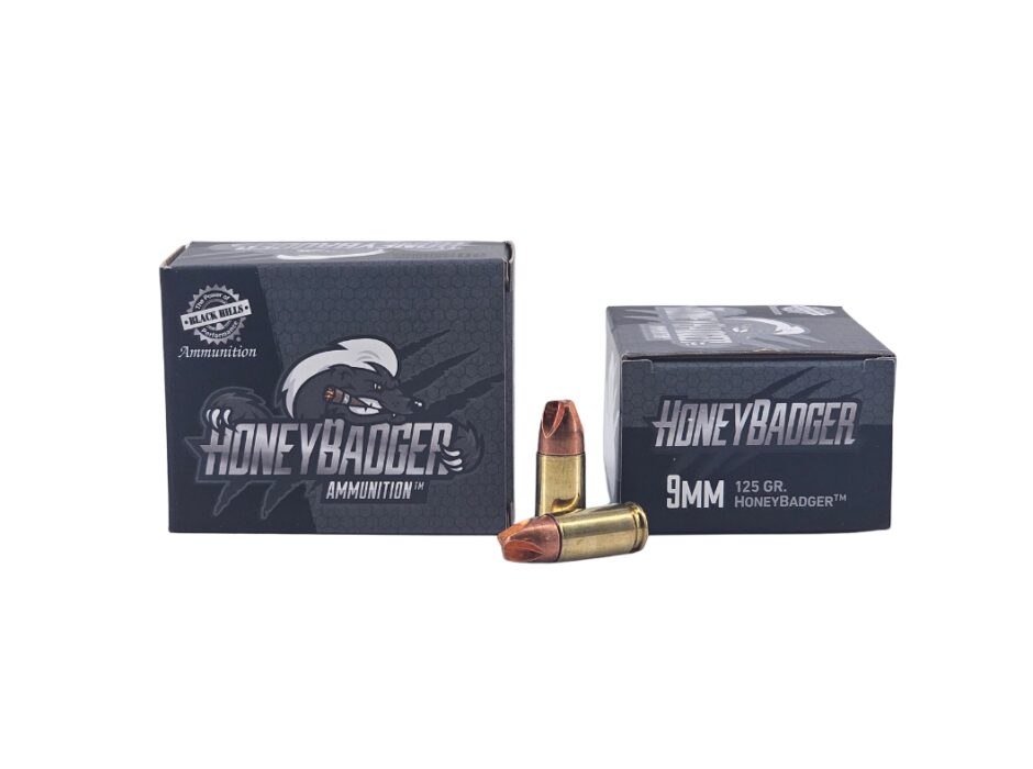 Black Hills HoneyBadger 9mm 125 Grain SUBSONIC lead-free - 500 Rounds (CASE)