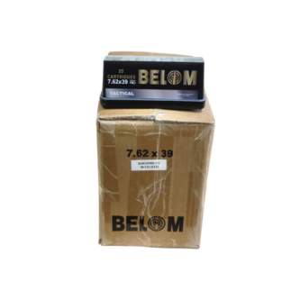 Belom Tactical CASE 7.62x39mm 123 Grain FMJ Sealed Primer - 480 Rounds (CASE) [NO TAX outside Texas] FREE SHIPPING OVER $199