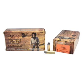 HSM Cowboy Action .41 Rem Mag 210 Grain Semi-Wadcutter - 50 Rounds (Box) [NO TAX outside Texas] FREE SHIPPING OVER $199