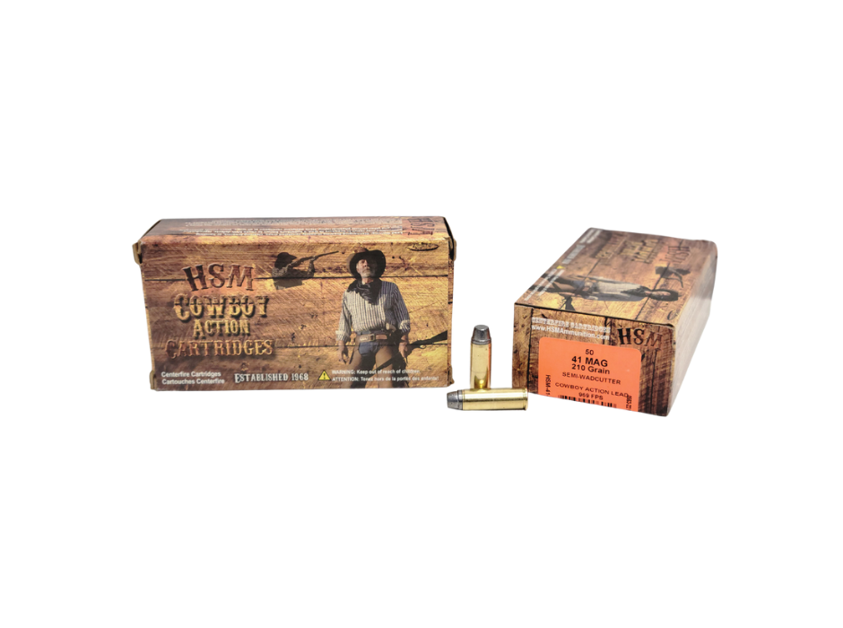 HSM Cowboy Action .41 Rem Mag 210 Grain Semi-Wadcutter - 50 Rounds (Box) [NO TAX outside Texas] FREE SHIPPING OVER $199