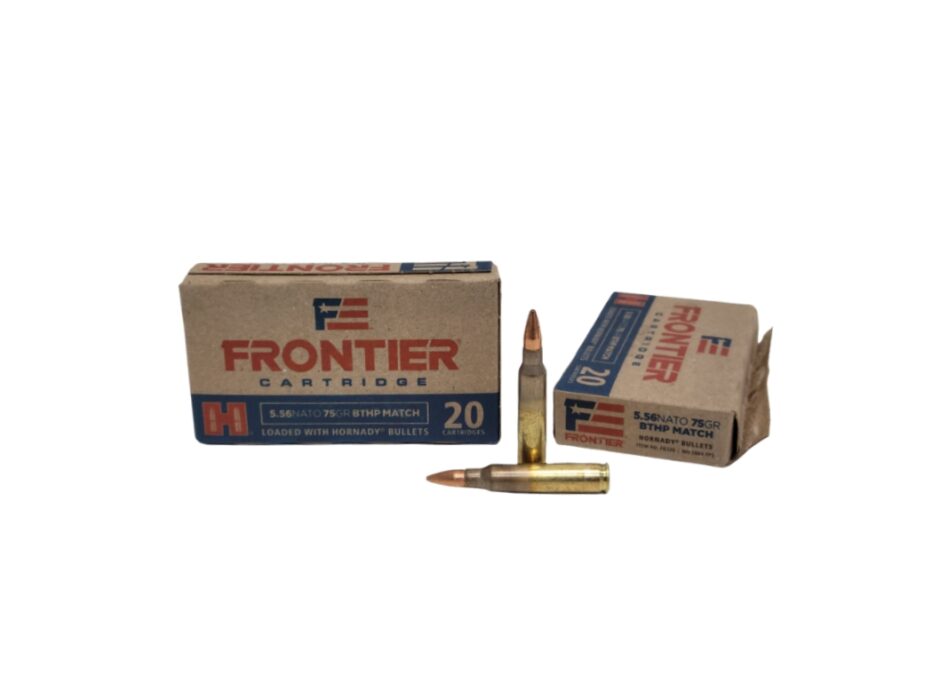 Hornady Frontier 5.56x45mm NATO 75 Grain BTHP Match – 20 Rounds (Box) FR320