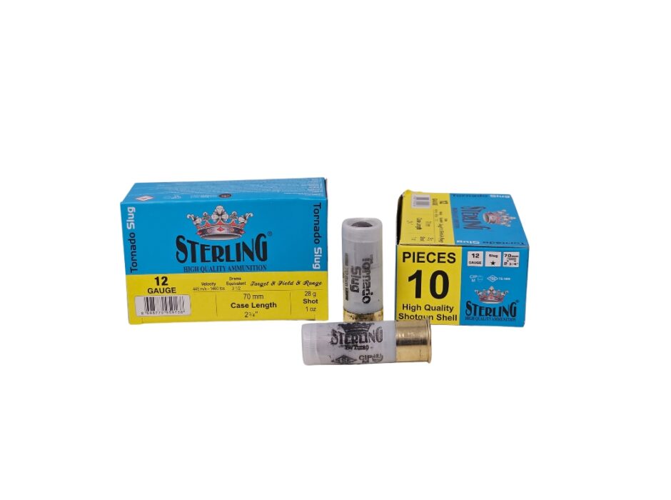 Sterling Tornado 12 Gauge CASE 2-3/4" 1oz. Rifled Slug 1460FPS - 200 Rounds (CASE)