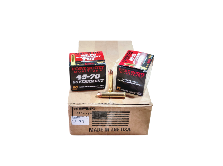 Fort Scott .45-70 Case 300 Grain lead-free MATCH TUI Solid Copper - 200 Rounds (Case) [NO TAX outside Texas] FREE SHIPPING OVER $199